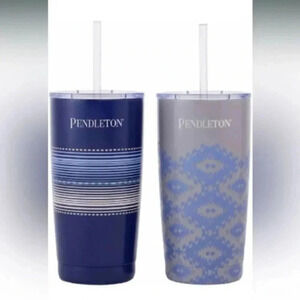 PENDELTON 20oz Double Wall Stainless Steel Hot/Cold Tumbler 2-pack Gift Set New